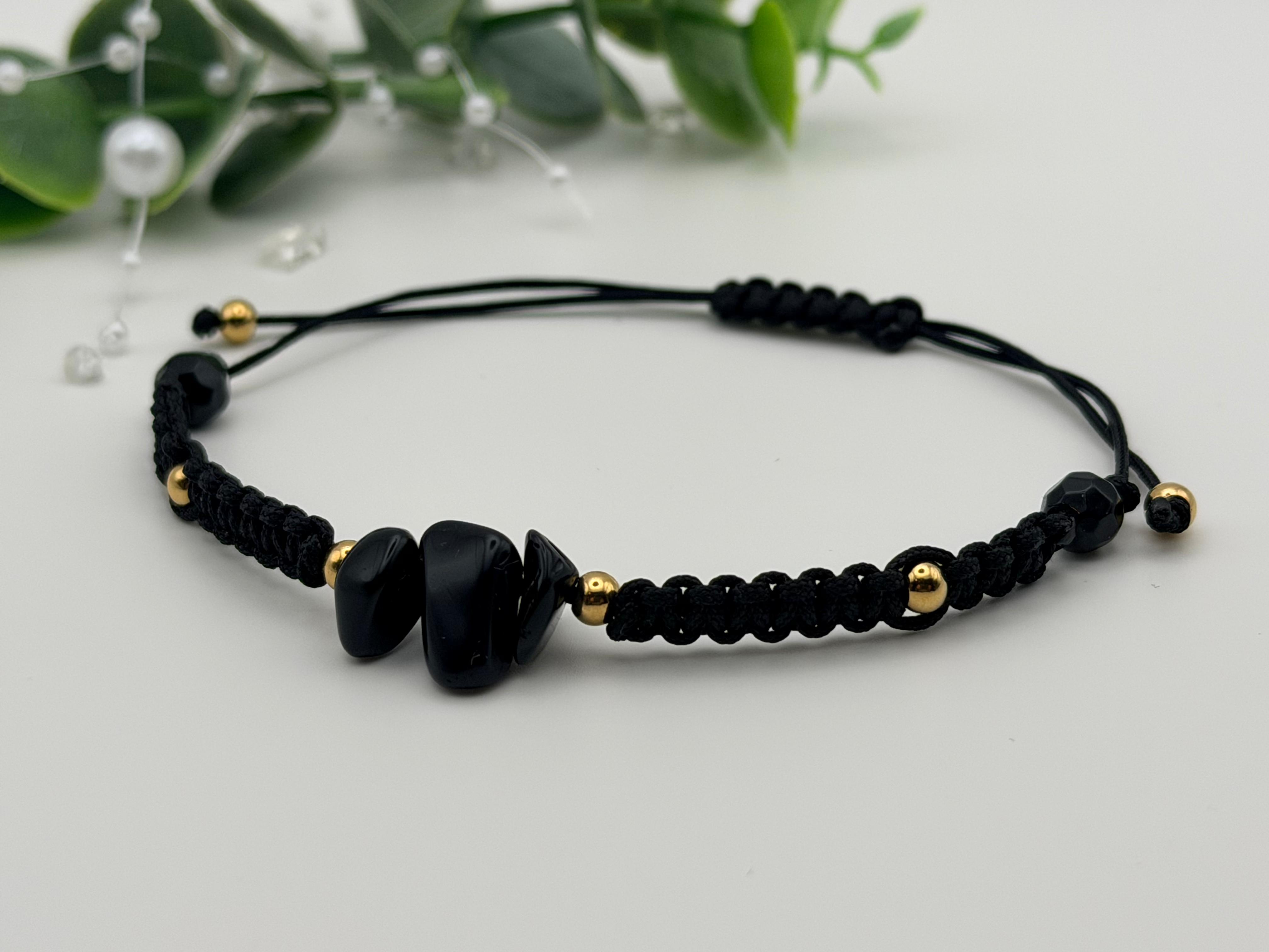 Bransoletka z onyksu fasetowanego ręcznie robiona — luksusowa biżuteria z kamieni naturalnych AgereArt